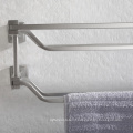 Bathroom Accessories Towel Bar Wall Mounted double layer towel rack Stainless steel Towel Rack For Shower Room